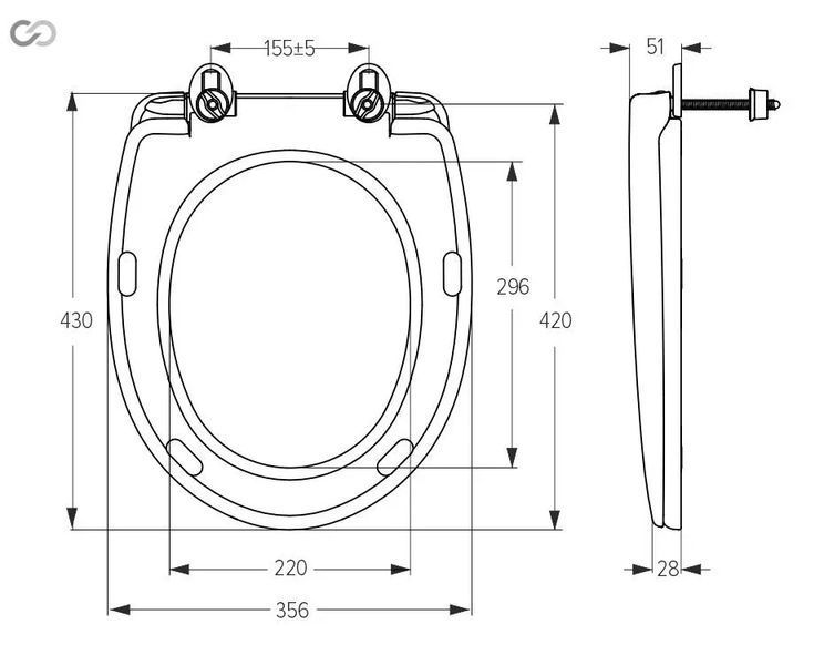 Сиденье для унитаза Soloplast СП8-Д 358&times;430, с микролифтом 00000010569 фото