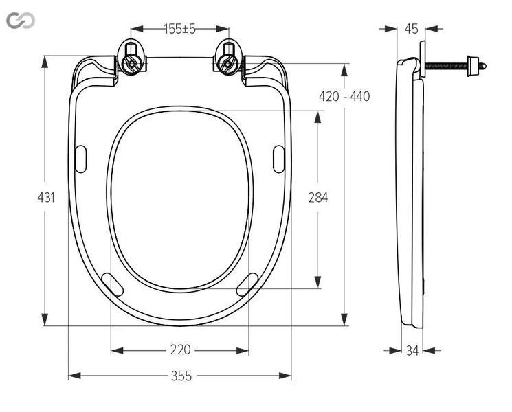 Сиденье для унитаза SoloPlast СП15-Д 355&times;431&times;45, с микролифтом 00000028538 фото