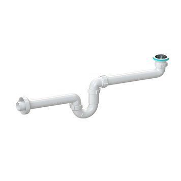 Сифон для умивальника SoloPlast Н0411 &Oslash;40 мм з декоративною розеткою 00000024375 фото