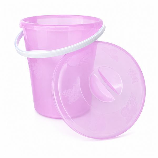 Ведро пластиковое с крышкой 12 л SoloPlast хозяйственное круглое В-12К1  00000036051 фото