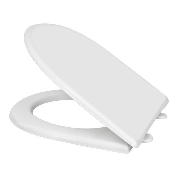 Сидіння для унітаза SoloPlast СП3 біле з пластиковим кріпленням, 355&times;428 мм 00000034571 фото